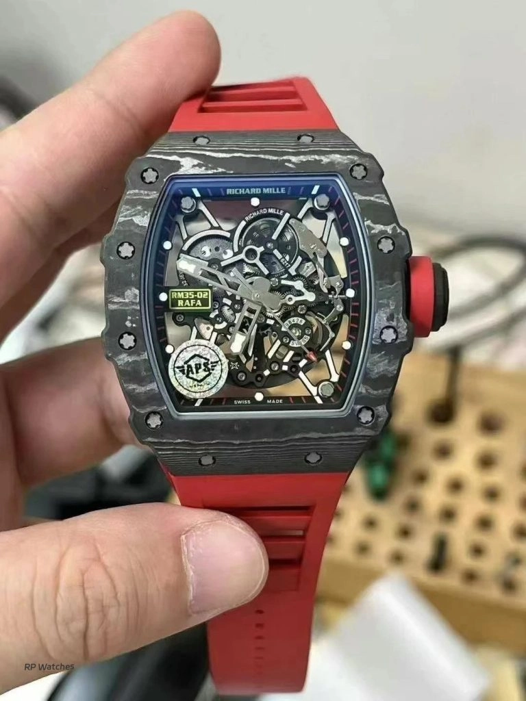 Richard Mille Rafael Nadal RM35-02 Carbono Esqueleto Vermelho