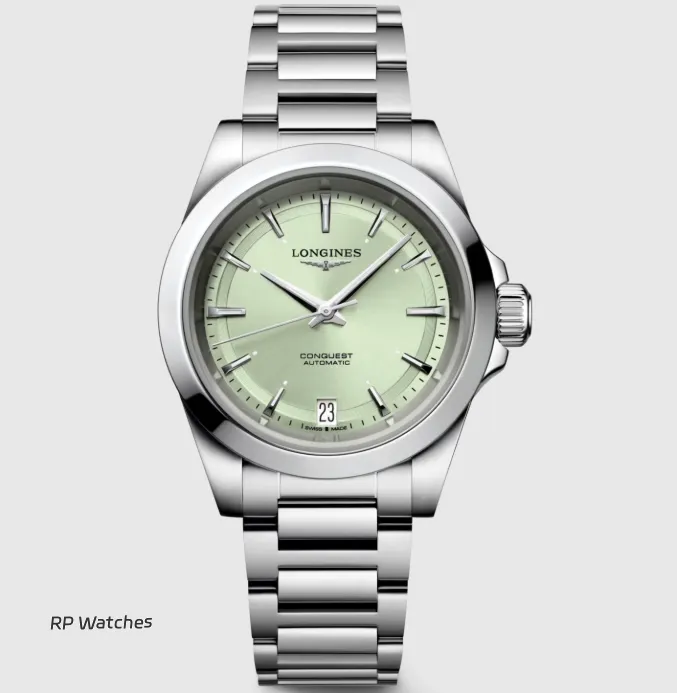 Longines Conquest L3.430.4.02.6 34mm Mostrador Verde Menta Aço Inoxidável – Réplica Super Clone 1:1<div class="wpkj-loop-price"><span class="wpkj-loop-currency">R$ </span><span class="wpkj-loop-amount">2,215</span></div>